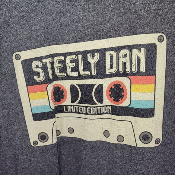 Steely Dan Limited Edition Cassette Graphic T-Shirt L.A.T Apparel Charcoal Gray - Picture 3 of 8